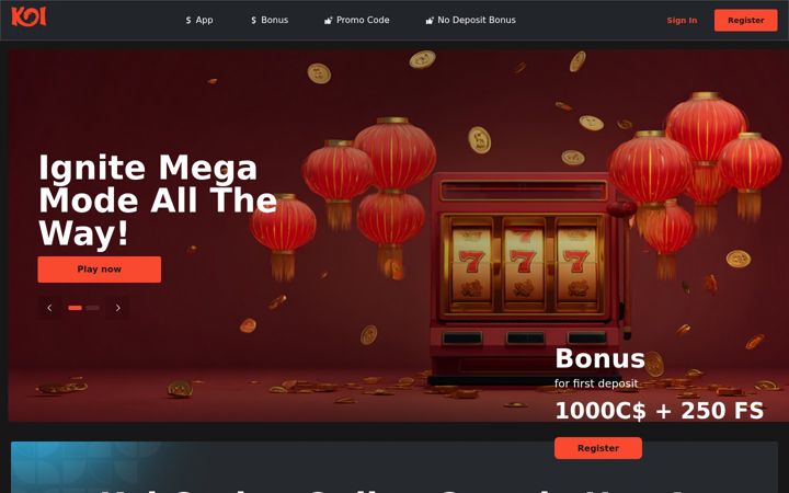 Screenshot of koicasino.io