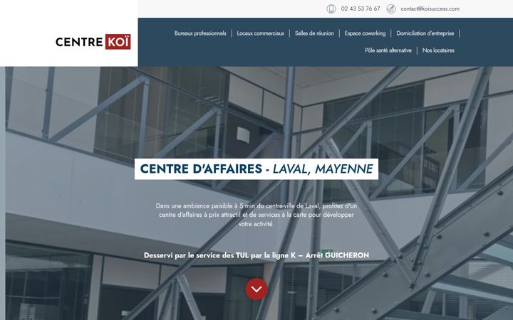 Screenshot of koicentredaffaires.com