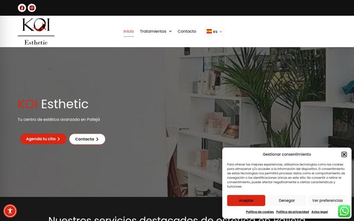 Screenshot of koiesthetic.com