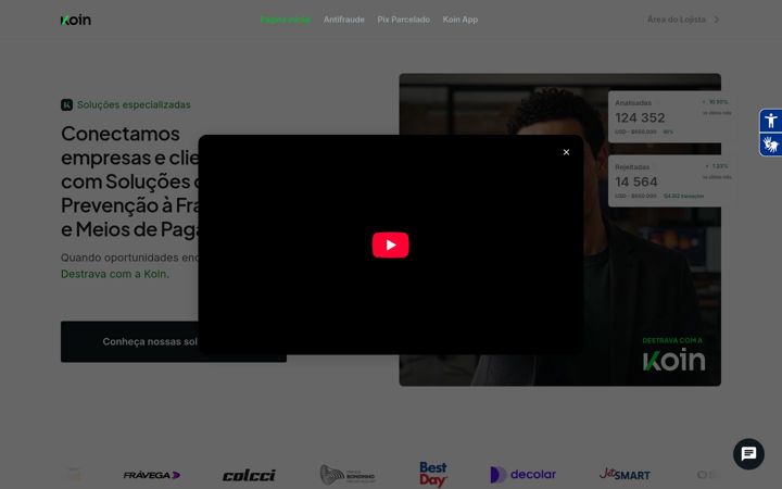 Screenshot of koin.com.br