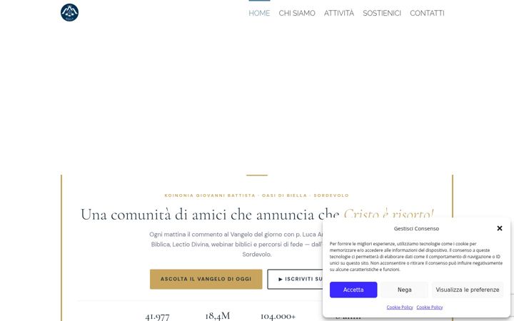 Screenshot of koinoniabiella.it