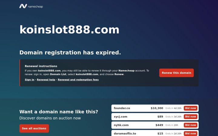 Screenshot of koinslot888.com