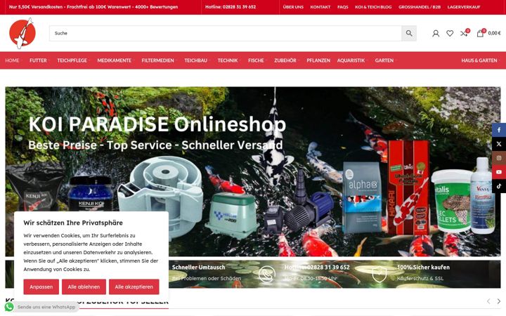 Screenshot of koiparadise.de