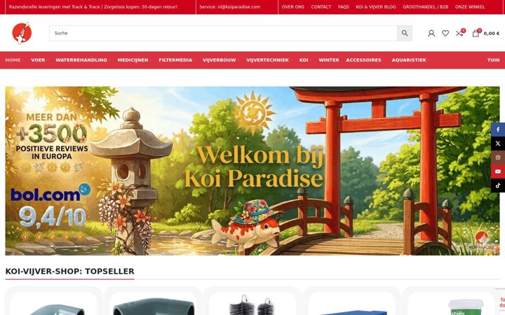 Screenshot of koiparadise.nl