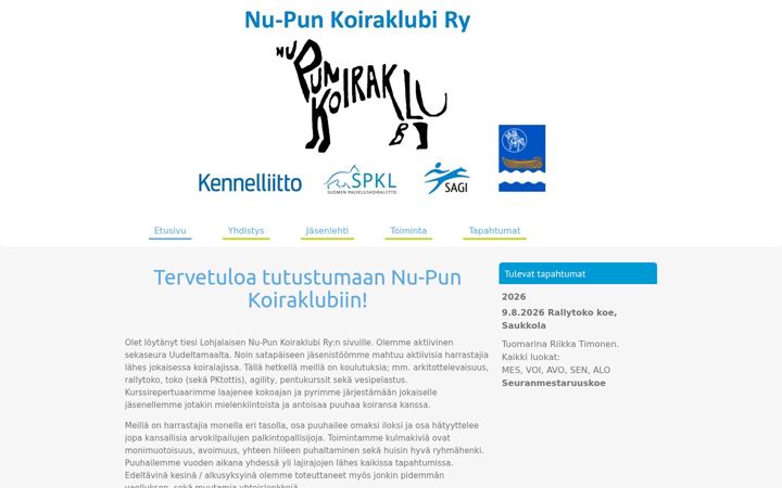 Screenshot of koiraklubi.com