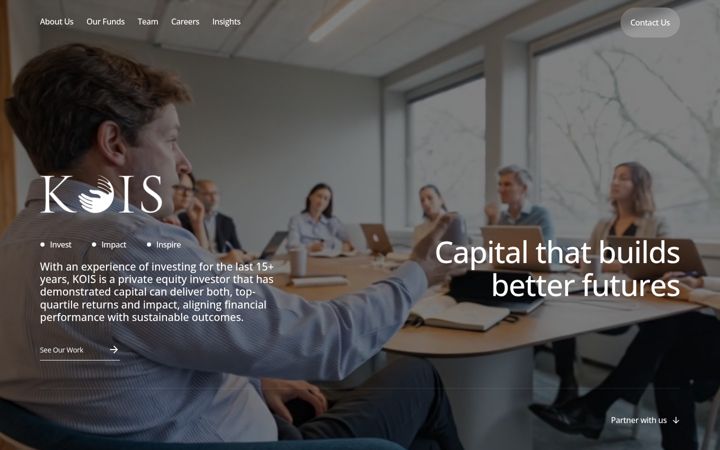 Screenshot of koisinvest.com