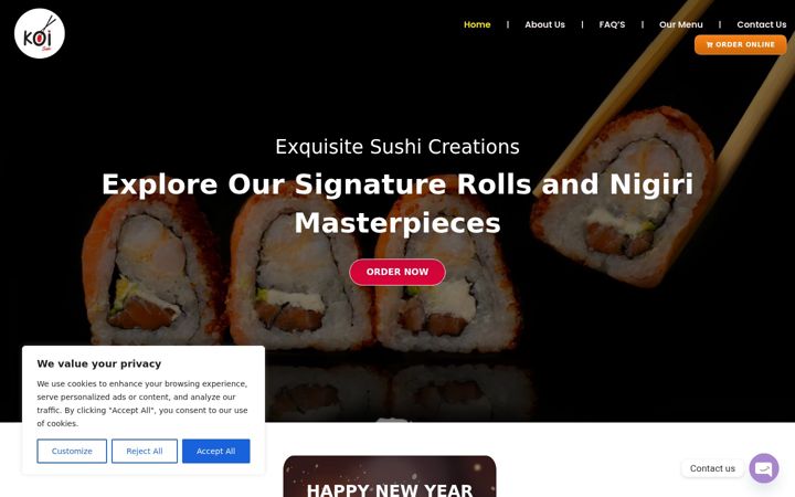 Screenshot of koisushi.co.uk