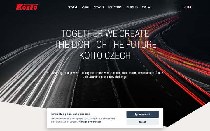 Screenshot of koito-czech.cz