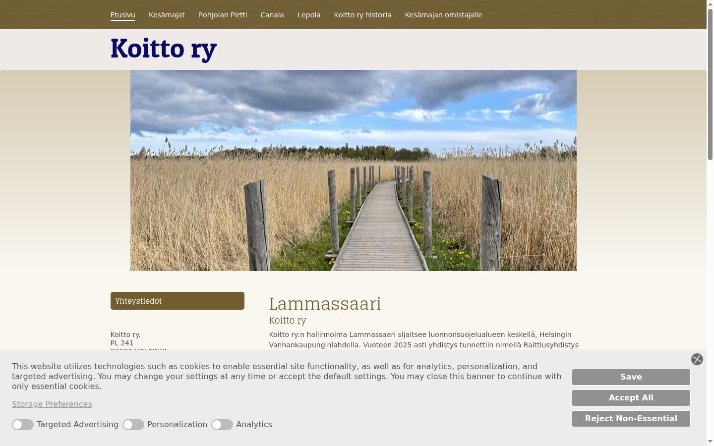 Screenshot des Einwilligungsbanners vor jeglicher Interaktion