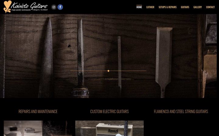 Screenshot of koivistoguitars.com