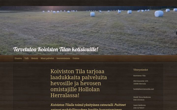 Screenshot of koivistontila.net