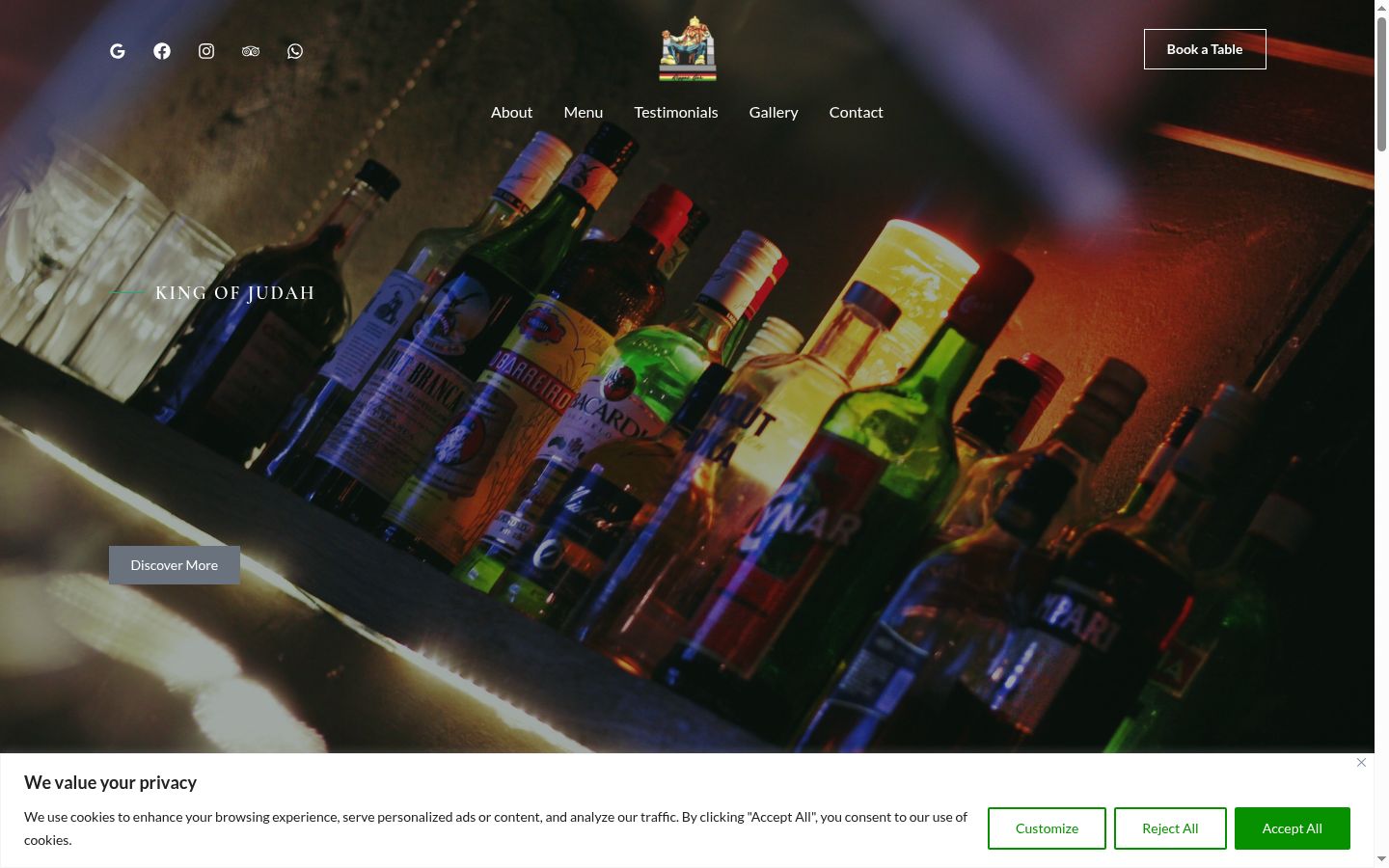 Screenshot του banner συγκατάθεσης που εμφανίστηκε πριν από οποιαδήποτε αλληλεπίδραση