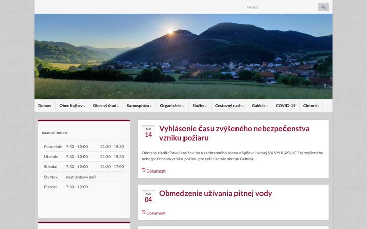 Screenshot of kojsov.sk