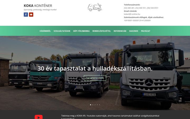 Screenshot of kokakontener.hu