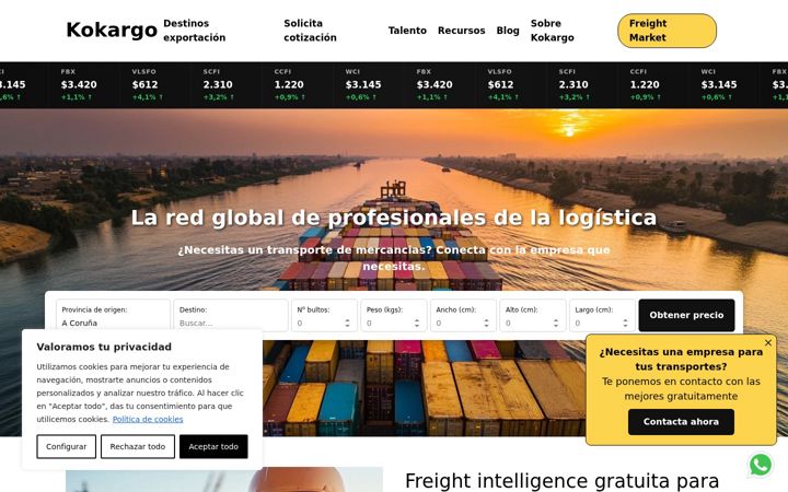 Screenshot of kokargo.com