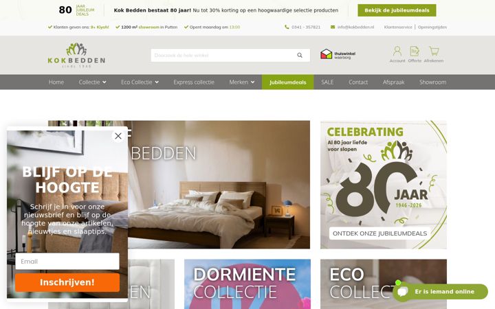 Screenshot of kokbedden.nl