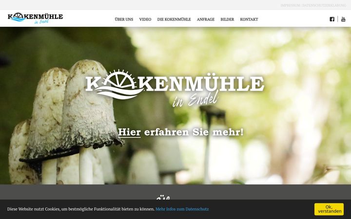 Screenshot of kokenmuehle.de