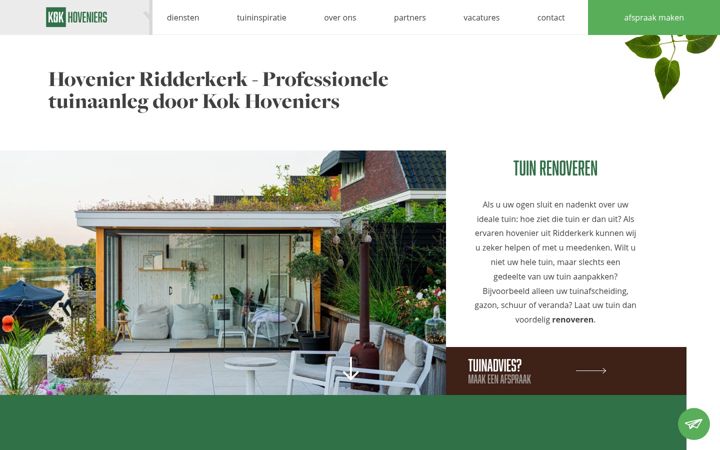 Screenshot of kokhoveniers.nl