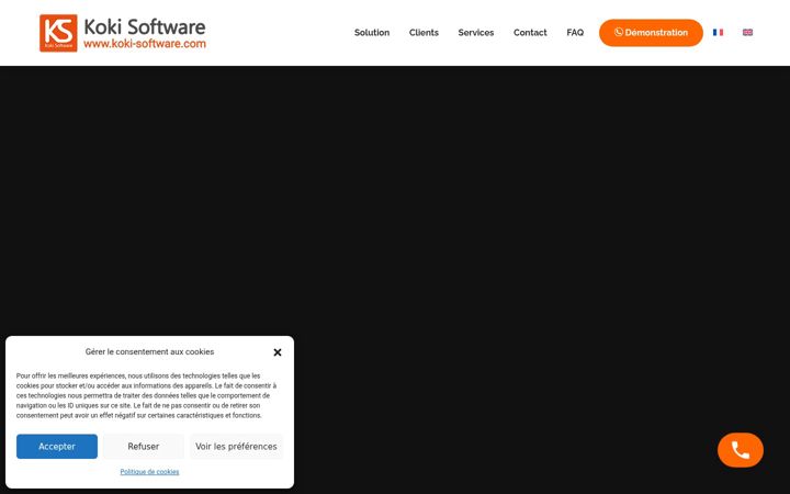 Screenshot of koki-software.fr