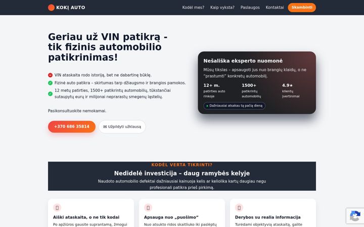 Screenshot of kokiauto.lt
