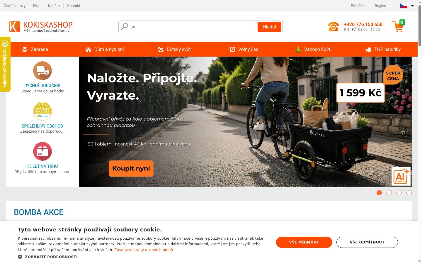Snímka obrazovky banera súhlasu zobrazeného pred akoukoľvek interakciou