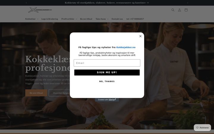 Screenshot of kokkejakker.no