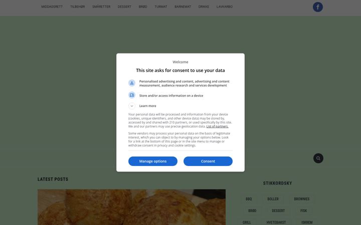 Screenshot of kokkencato.no