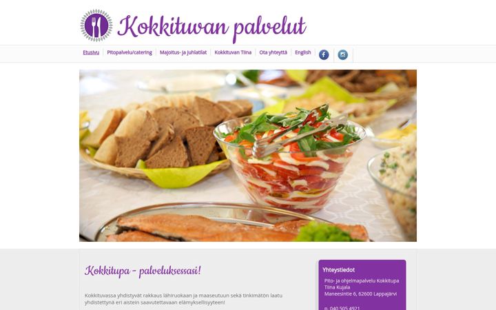 Screenshot of kokkitupa.fi