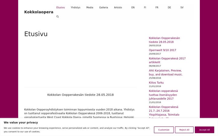 Screenshot of kokkolaopera.com