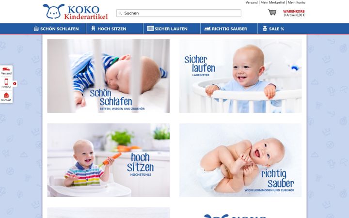 Screenshot of koko-kinderartikel.de