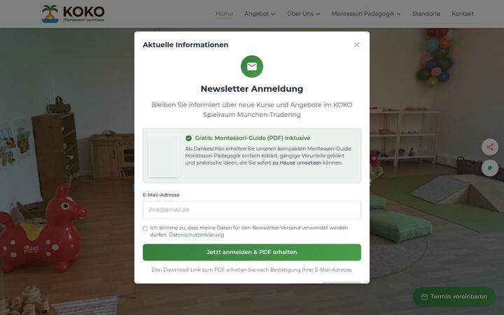 Screenshot of koko-spielraum.de