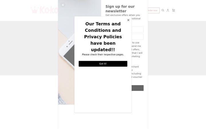 Screenshot of kokolicious.co.uk