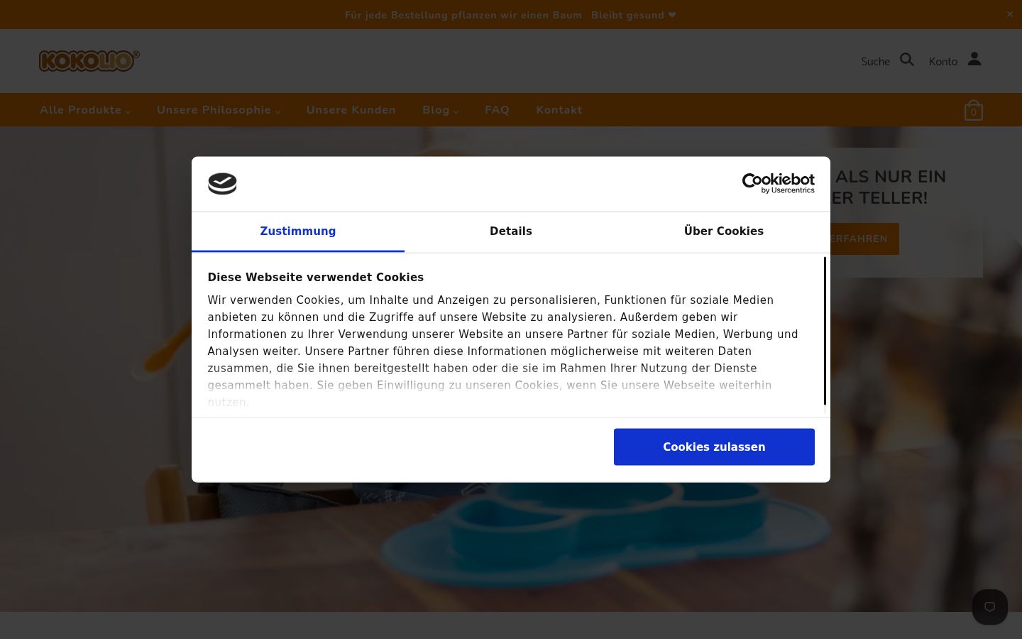 Zrzut ekranu banera zgody wyświetlanego przed jakąkolwiek interakcją