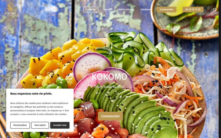 Screenshot of kokomorestaurant.fr
