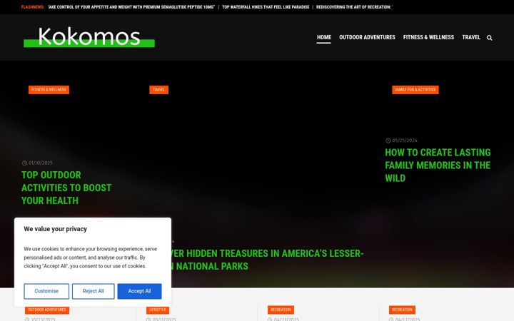 Screenshot of kokomos.com