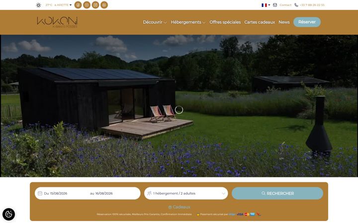 Screenshot of kokoni-en-bearn.fr