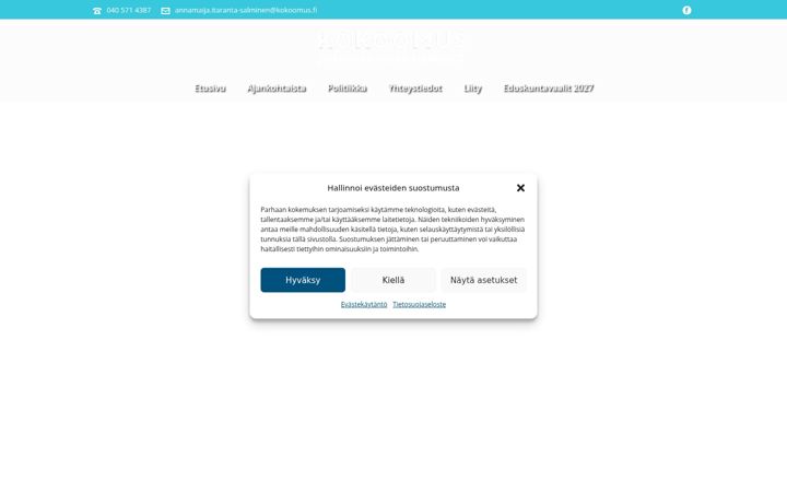 Screenshot of kokoomusjyvaskyla.fi
