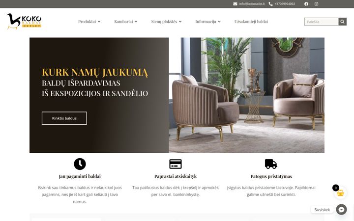 Screenshot of kokooutlet.lt