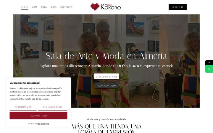 Screenshot of kokoroarteymoda.com