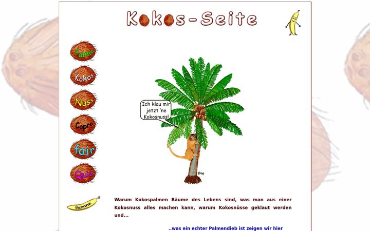 Screenshot of kokos-seite.de