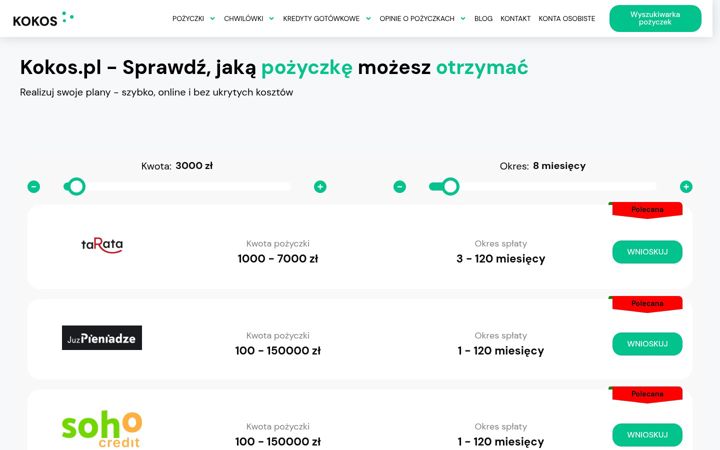 Screenshot of kokos.pl