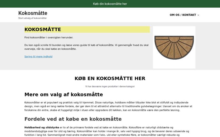 Screenshot of kokosmaatte.dk
