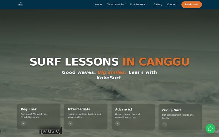 Screenshot of kokosurf.com
