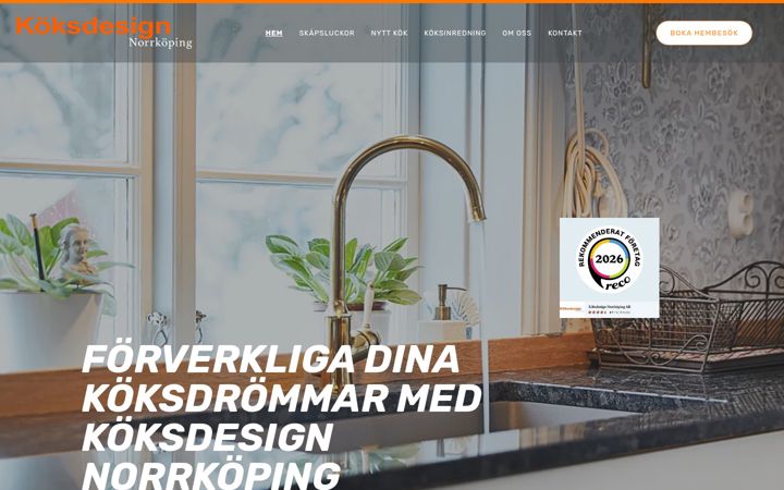 Screenshot von koksdesign-norrkoping.se