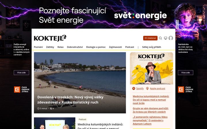 Screenshot of koktejl.cz