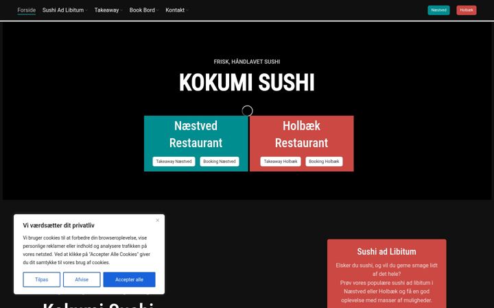 Screenshot of kokumisushi.dk