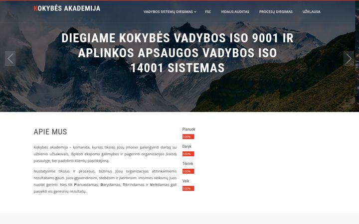 Screenshot of kokybesakademija.lt