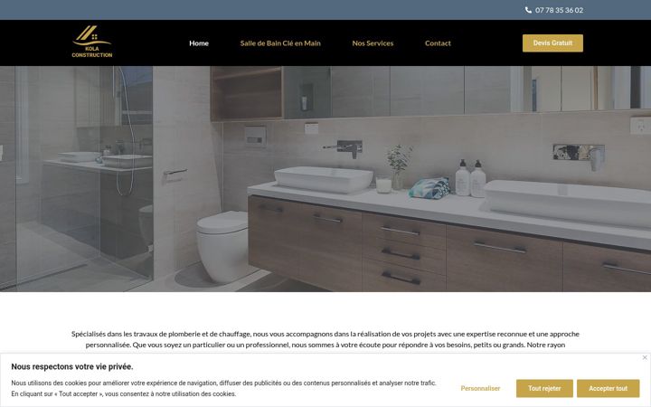 Screenshot of kolaconstruction.fr
