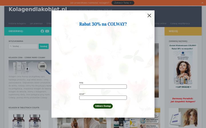 Screenshot of kolagendlakobiet.pl