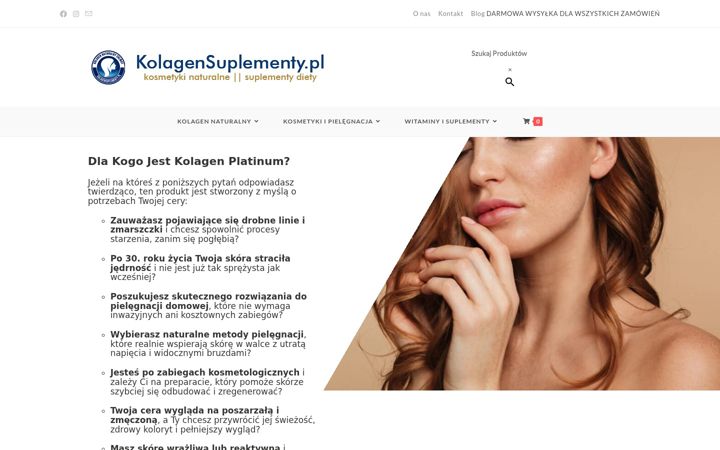 Screenshot of kolagensuplementy.pl